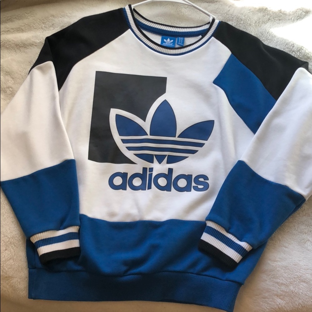 Adidas Colorblock Trefoil Crewneck Sweatshirt